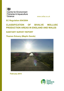 SANITARY SURVEY REPORT Thames Estuary (Maplin Sands