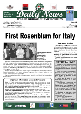 First Rosenblum for Italy