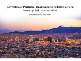 Peripheral Blood Smears in RBC Anormalities