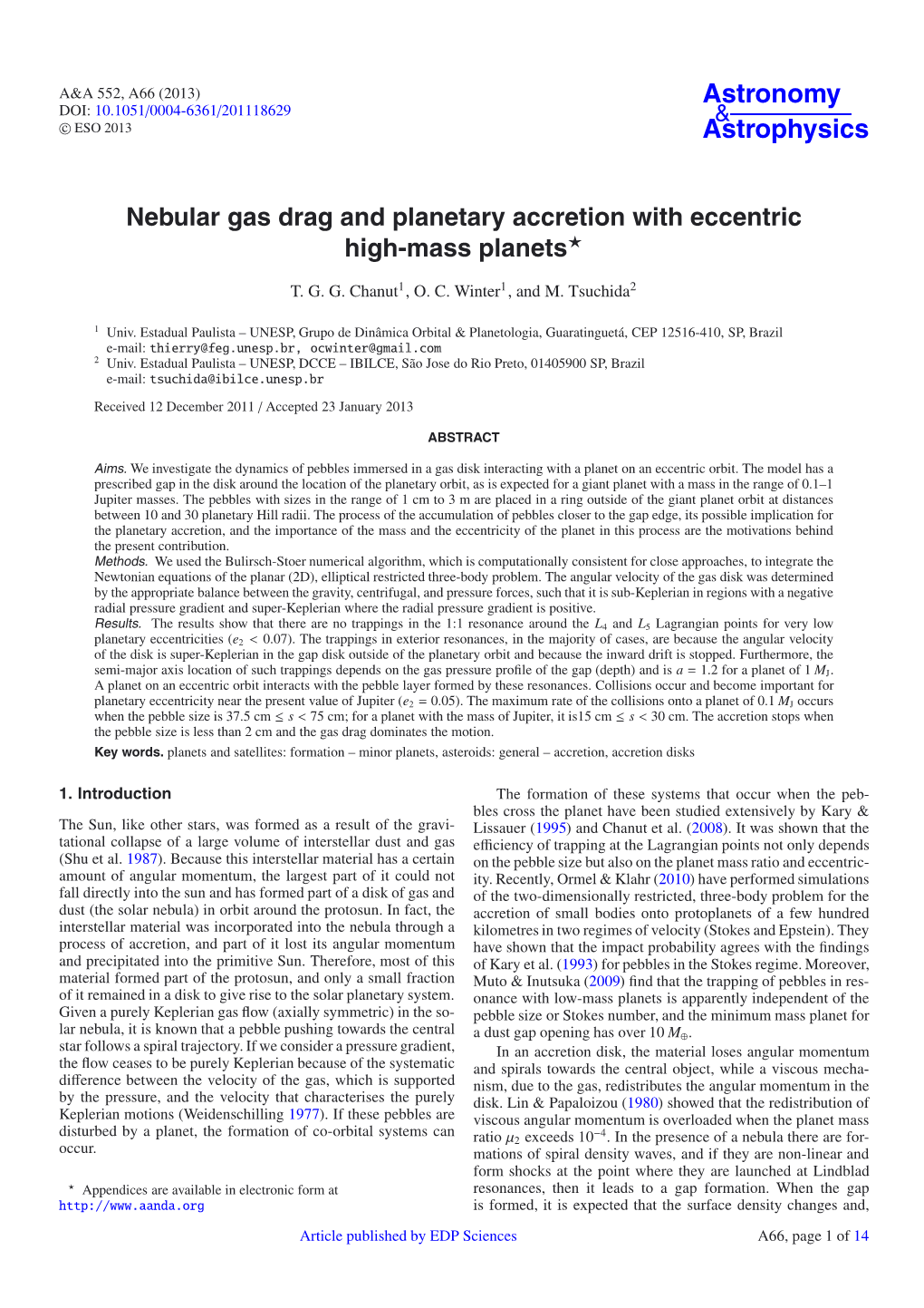 Nebular Gas Drag and Planetary Accretion with Eccentric High-Mass Planets