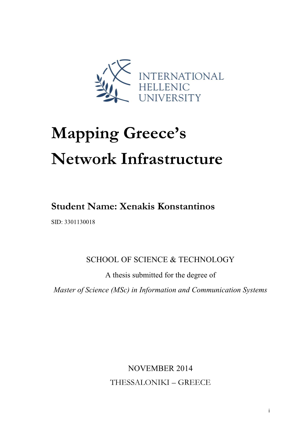 Mapping Greece's Network Infrastructure