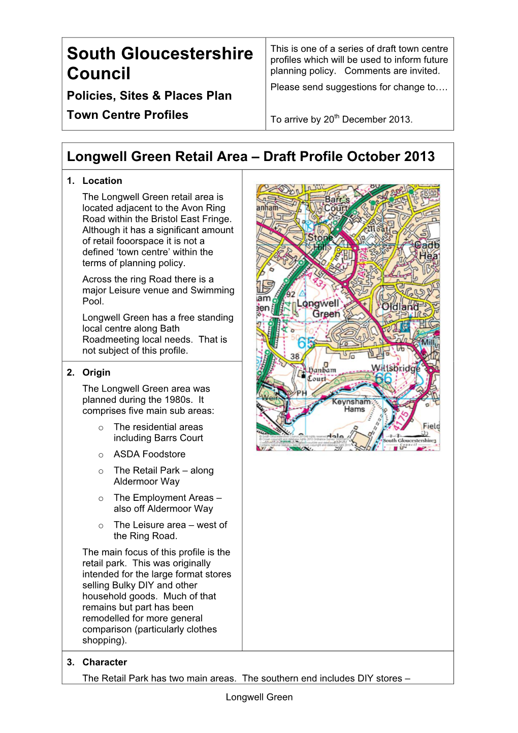 Town Centre Profiles to Arrive by 20Th December 2013