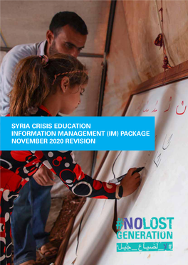Syria Crisis Education Information Management (Im) Package November 2020 Revision Acronym