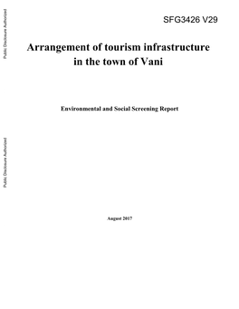 Arrangement of Tourism Infrastructure in the Town of Vani