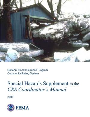 Special Hazards Supplement to the CRS Coordinator's Manual
