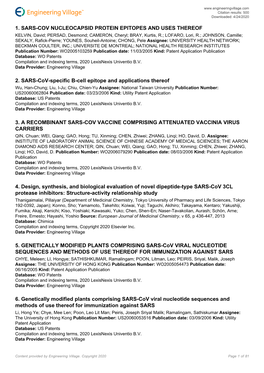 1. Sars-Cov Nucleocapsid Protein Epitopes and Uses Thereof