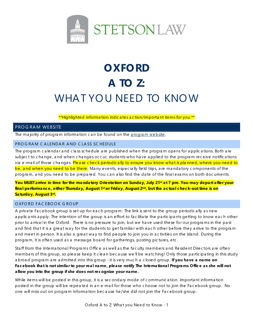 Oxford a to Z: What You Need to Know