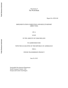 World Bank Document