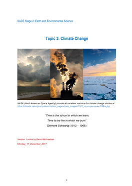 Topic 3: Climate Change