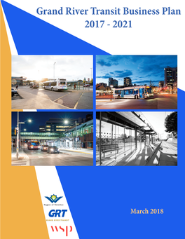 Grand River Transit Business Plan 2017 - 2021