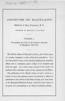 Maryland Historical Magazine, 1934, Volume 29, Issue No. 3
