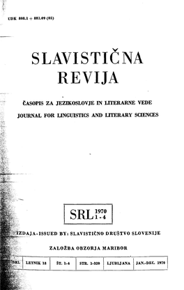 Slavisticna Revija