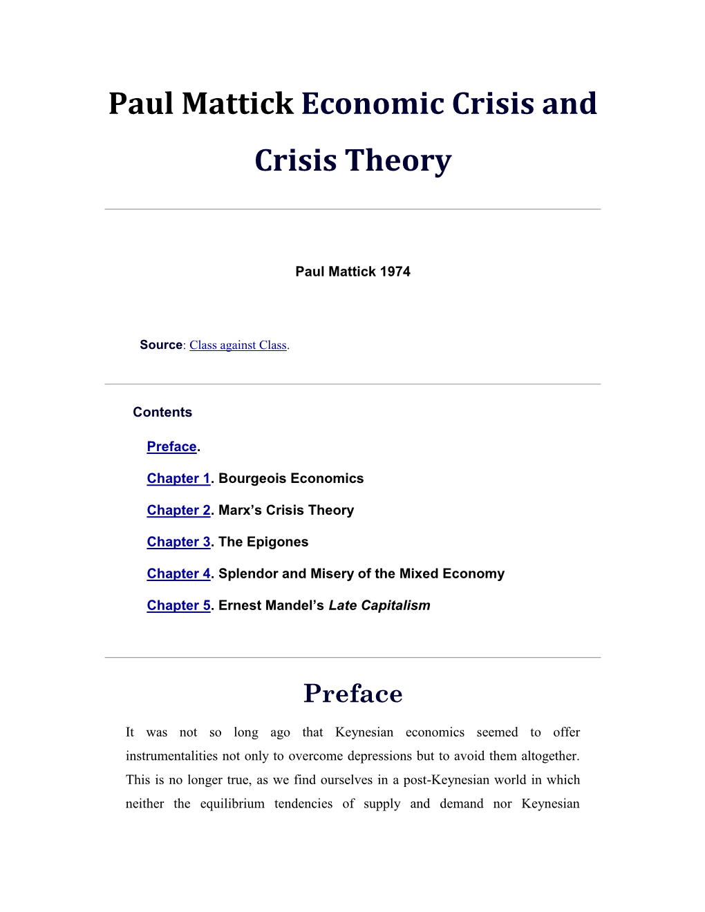 Paul Mattick Economic Crisis and Crisis Theory.Pdf