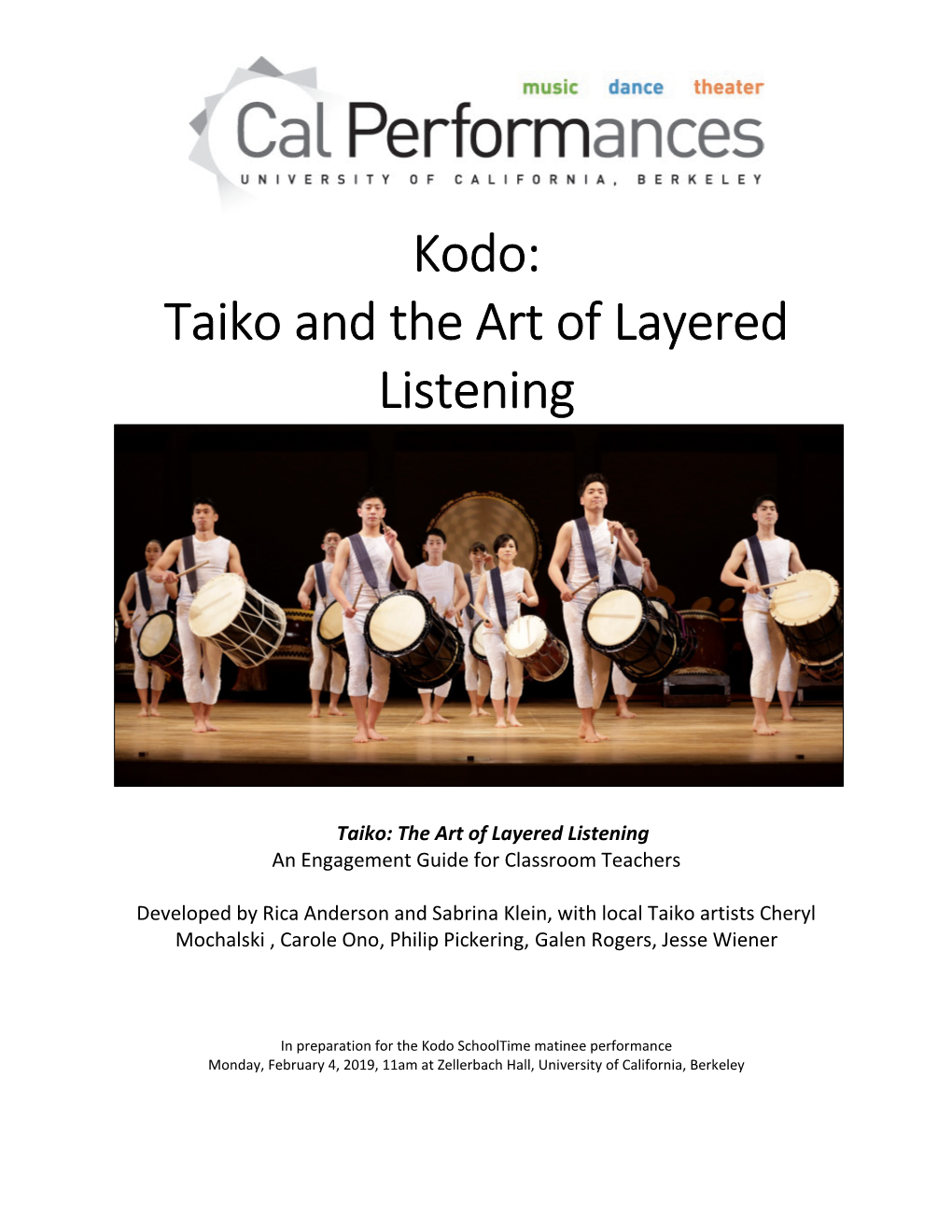 Kodo: Taiko and the Art of Layered Listening