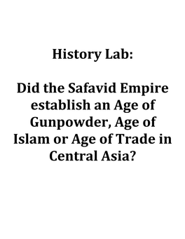 Safavid Empire by Brian Desmond