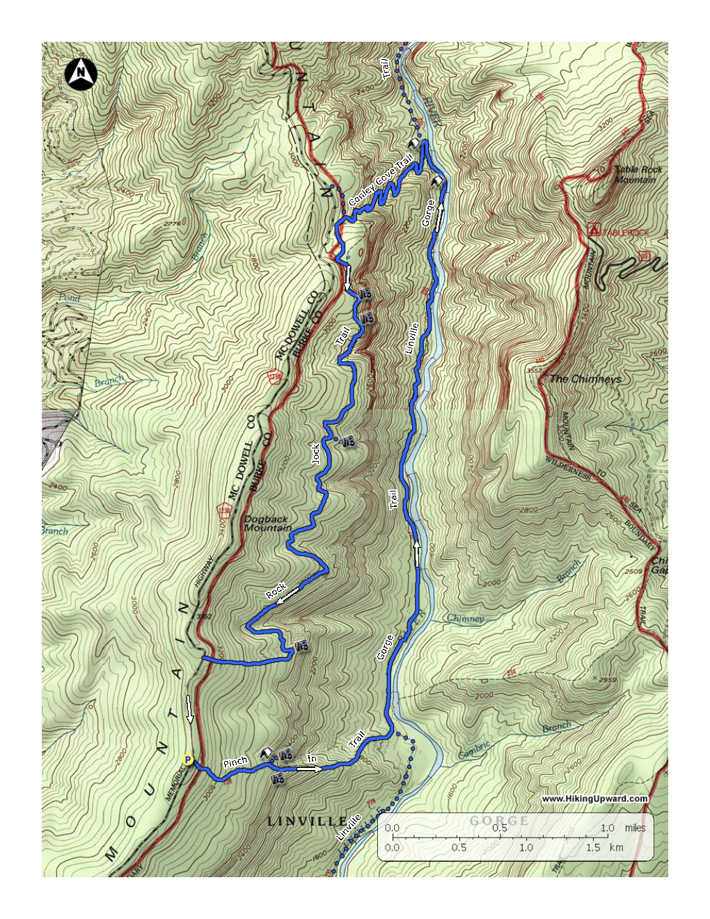 Pinch In/Rock Jock/Linville Gorge Hike