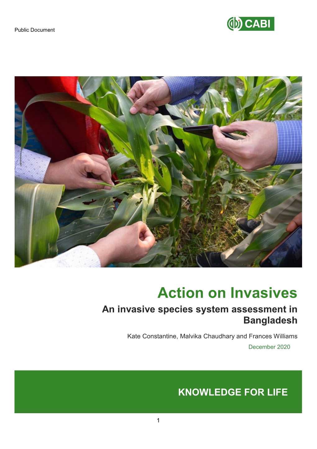 Action on Invasives an Invasive Species System Assessment in Bangladesh