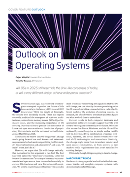 Outlook on Operating Systems