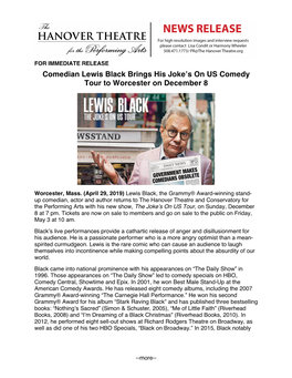 Comedian Lewis Black Brings His Joke's on US Comedy Tour To