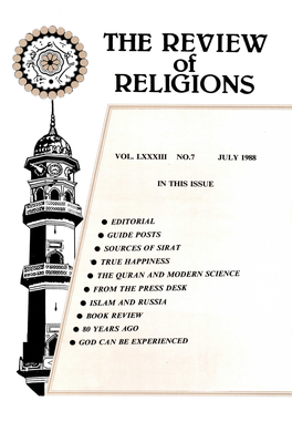 The Review of Religions, July 1988