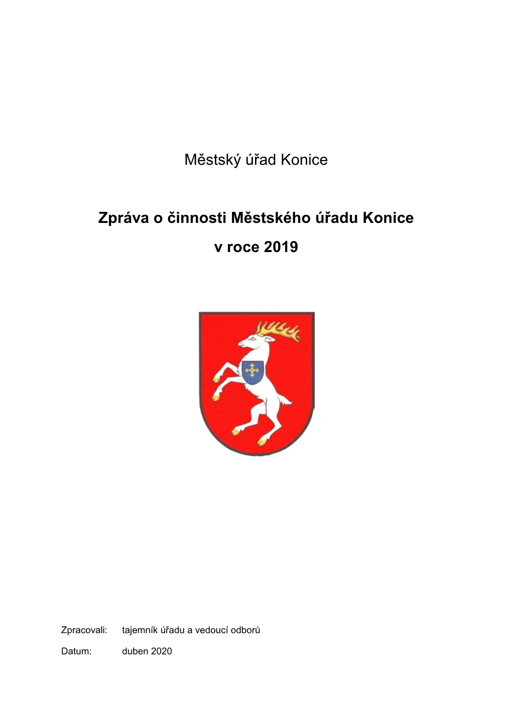 Městský Úřad Konice Zpráva O Činnosti Městského Úřadu Konice V Roce 2019