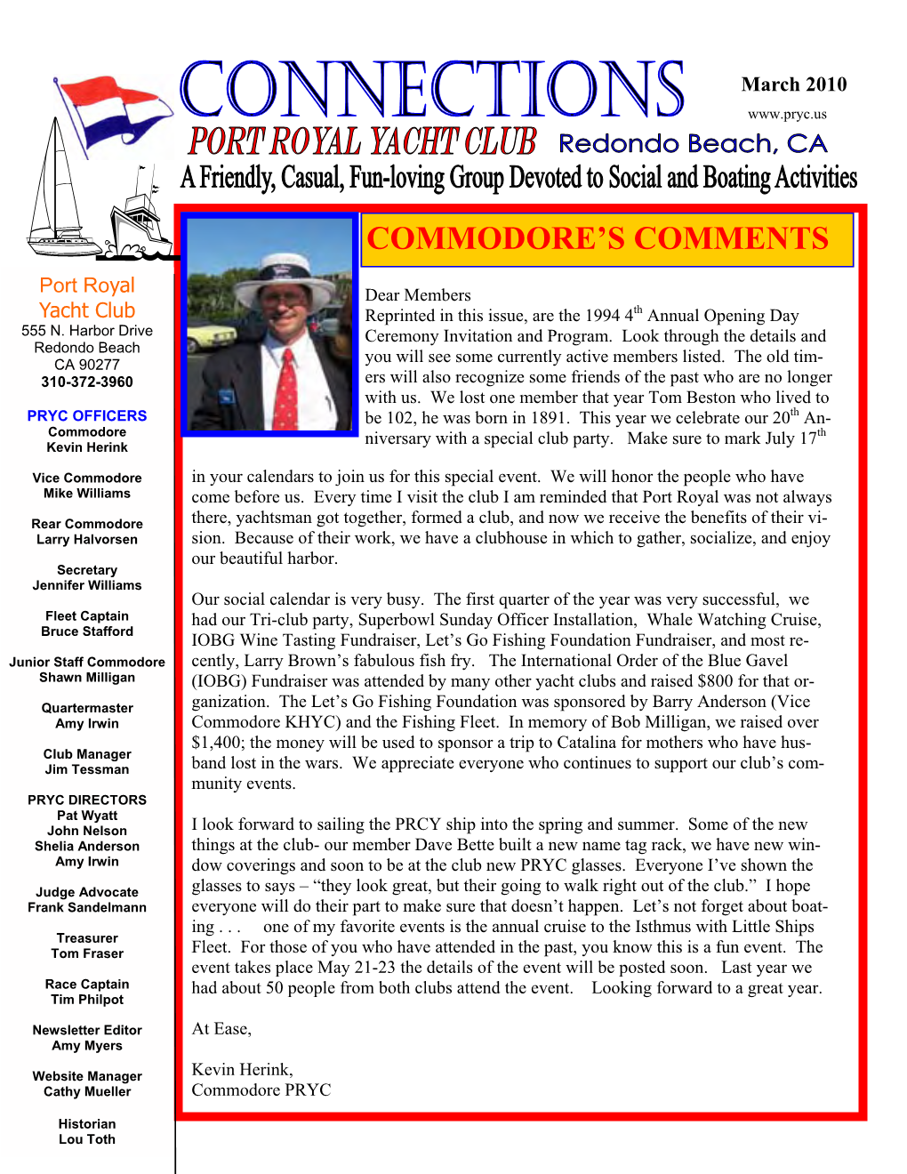 Mar Newsletter 1