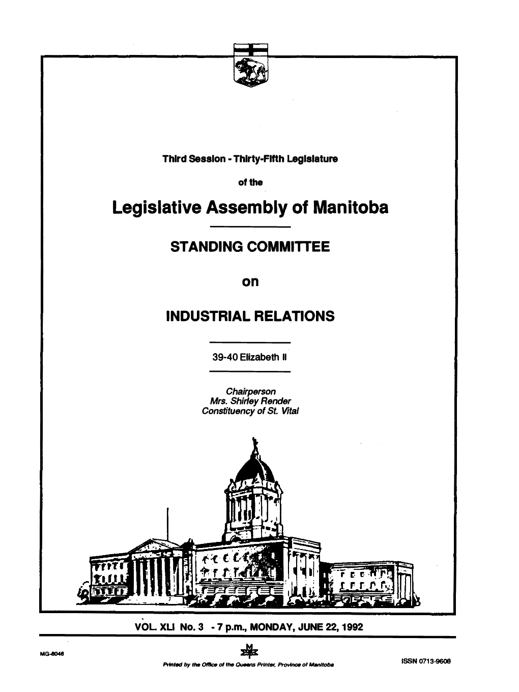 Legislative Assembly of Manitoba