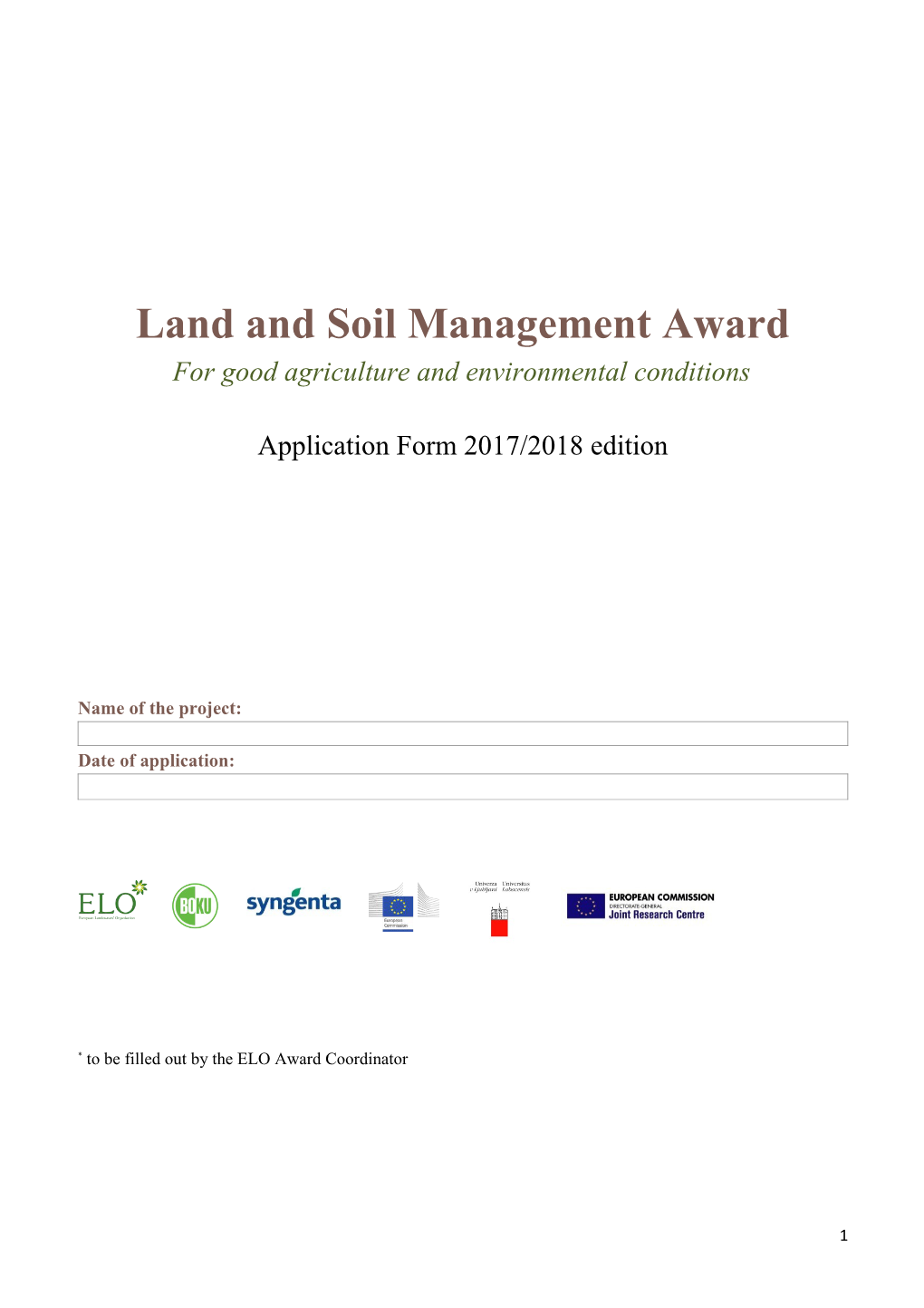 Land and Soil Management Award