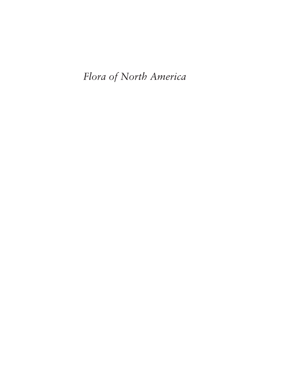 Flora of North America Contributors to Volume 28