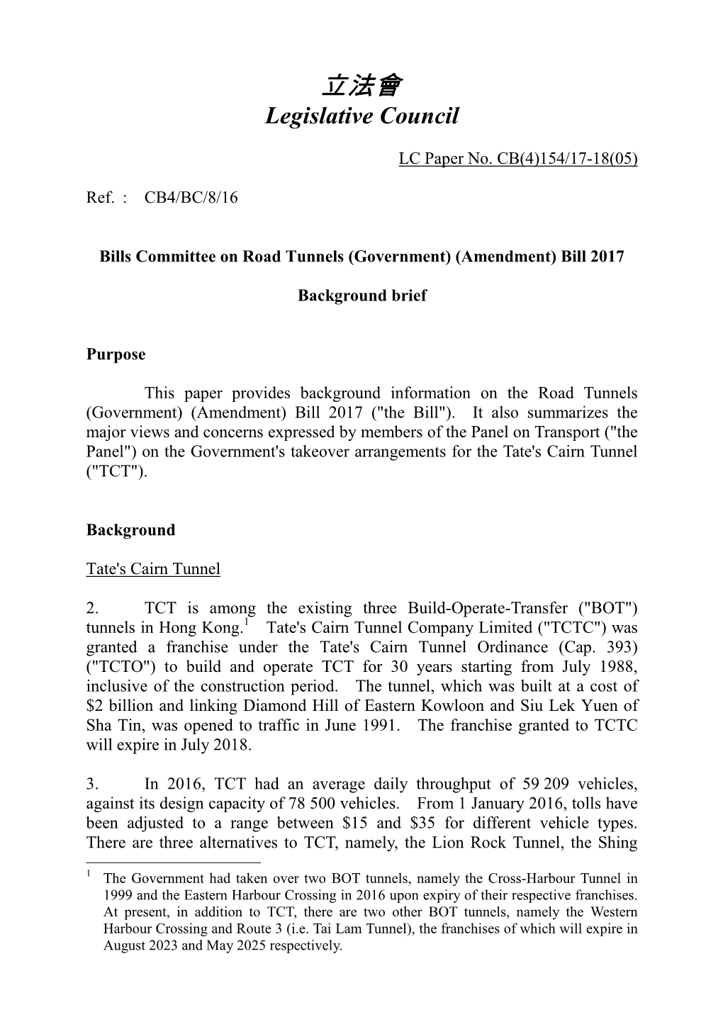 Paper on Road Tunnels