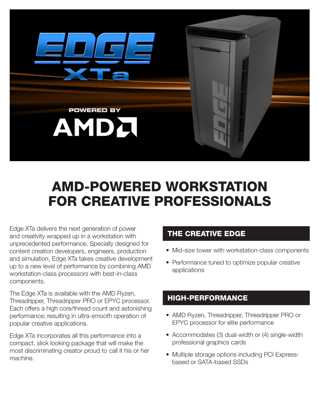 Amd-Powered Workstation for Creative Professionals