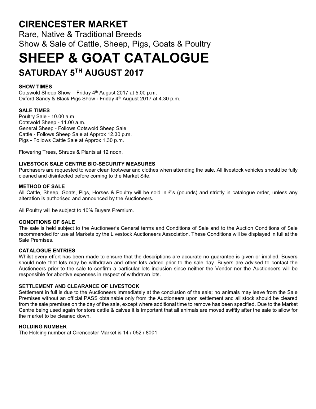 Sheep & Goat Catalogue