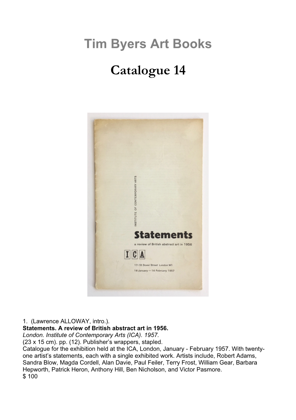 Catalogue 14