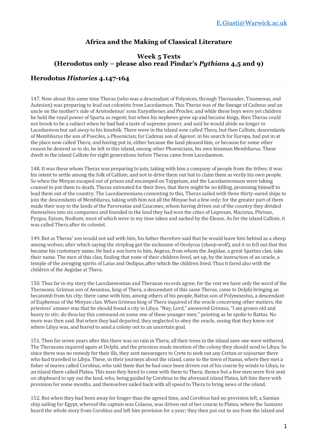 Seminar Week 5 Text Herodotus