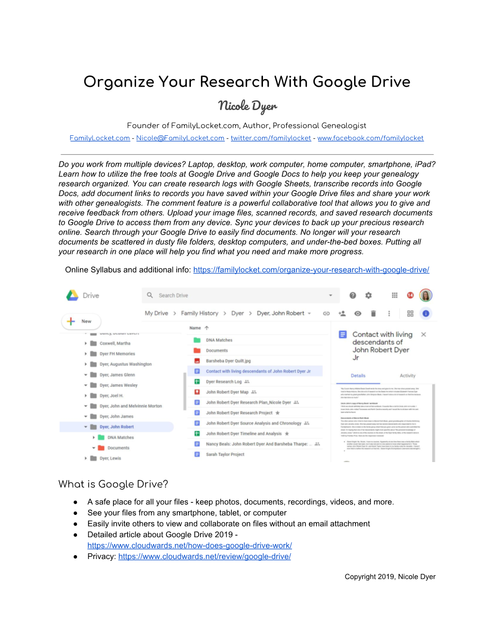 Organize Your Research with Google Drive