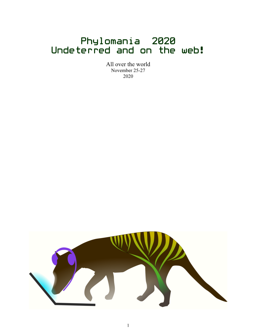 Phylomania 2020 Undeterred and on the Web!