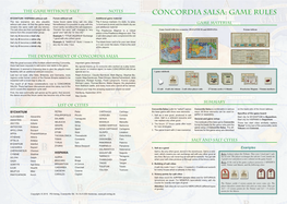 Concordia Salsa: Game Rules