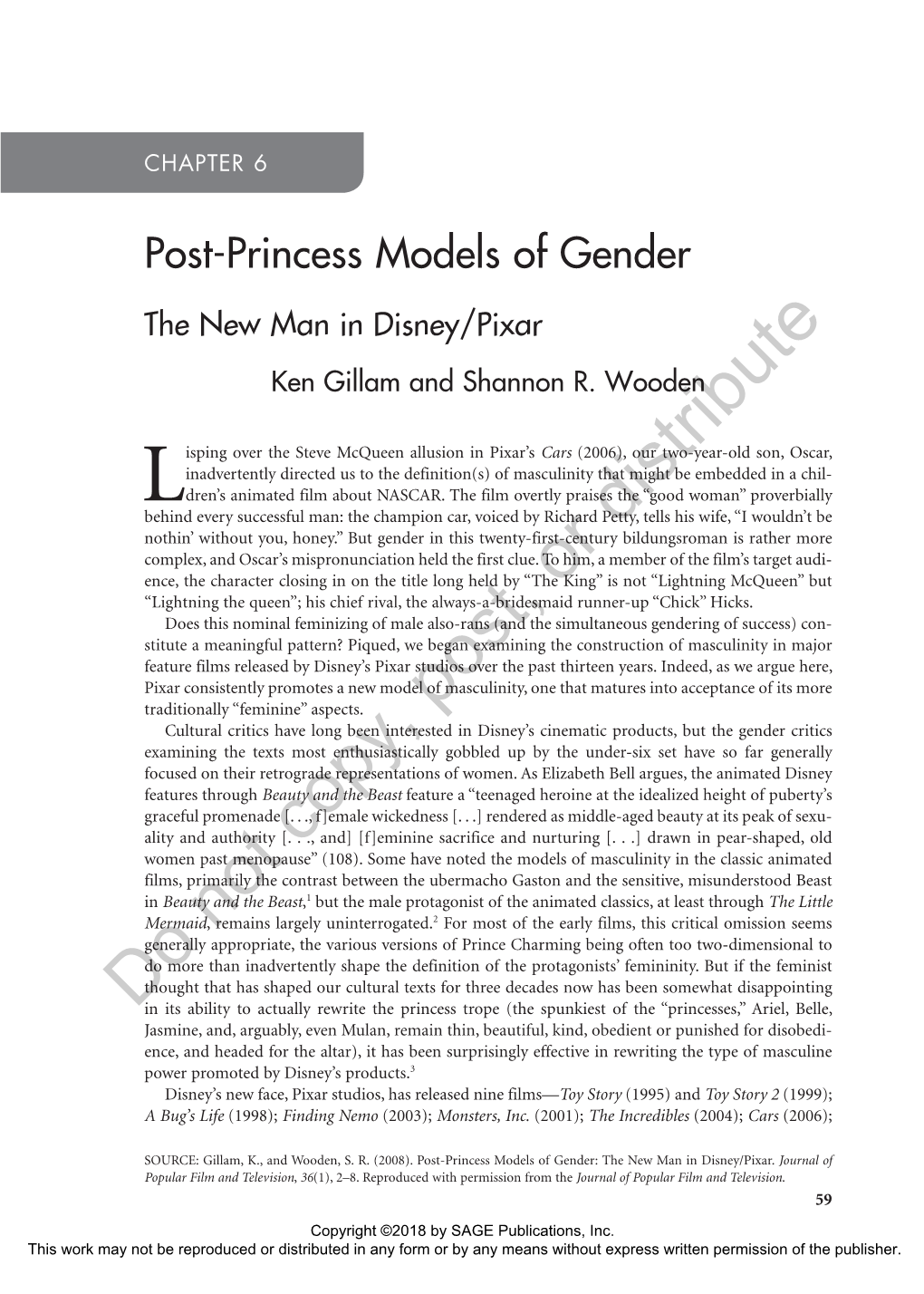 Post-Princess Models of Gender