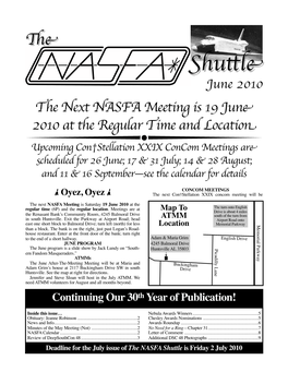 June 2010 NASFA Shuttle