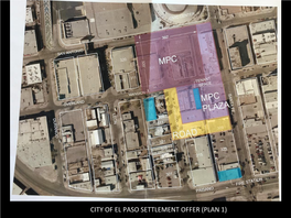 City of El Paso Settlement Offer (Plan 1)