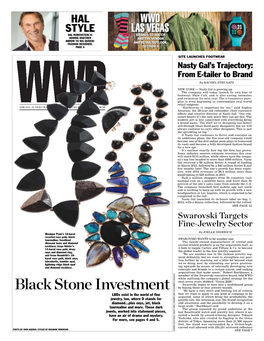 Black Stone Investment by Buying Three Or Four Jewelry Brands