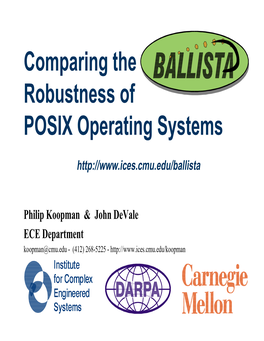 Comparing the Robustness of POSIX Operating Systems