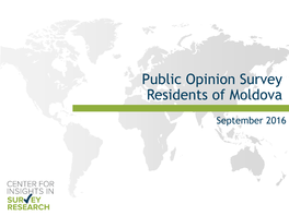 Public Opinion Survey Residents of Moldova