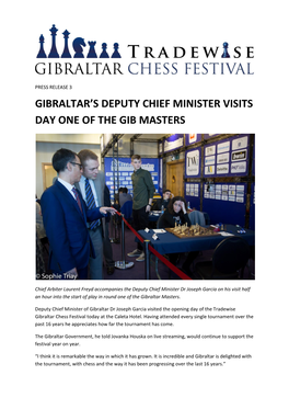 Gibraltar's Deputy Chief Minister Visits Day One Of