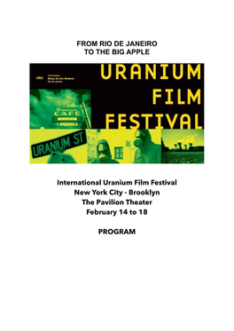Uranium Film Festival New York 2014 Programm