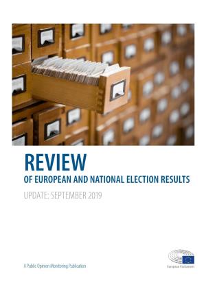 Review of European and National Election Results Update: September 2019