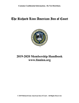 2019-2020 Linn Inn Handbook V2.Pdf