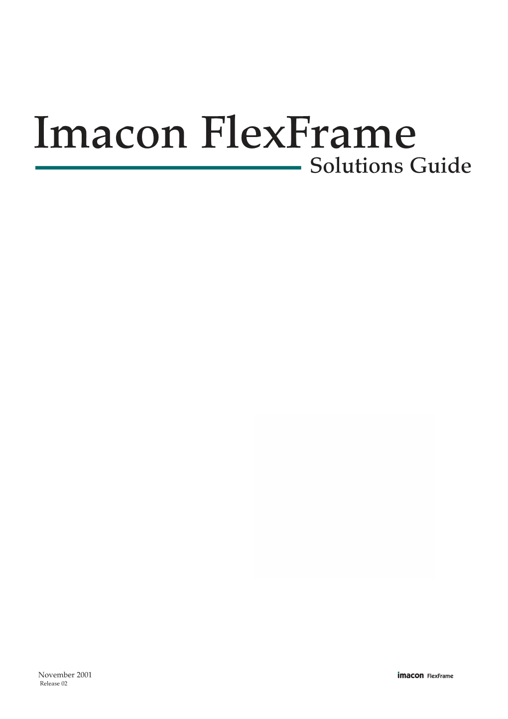 Imacon Flexframe Solutions Guide