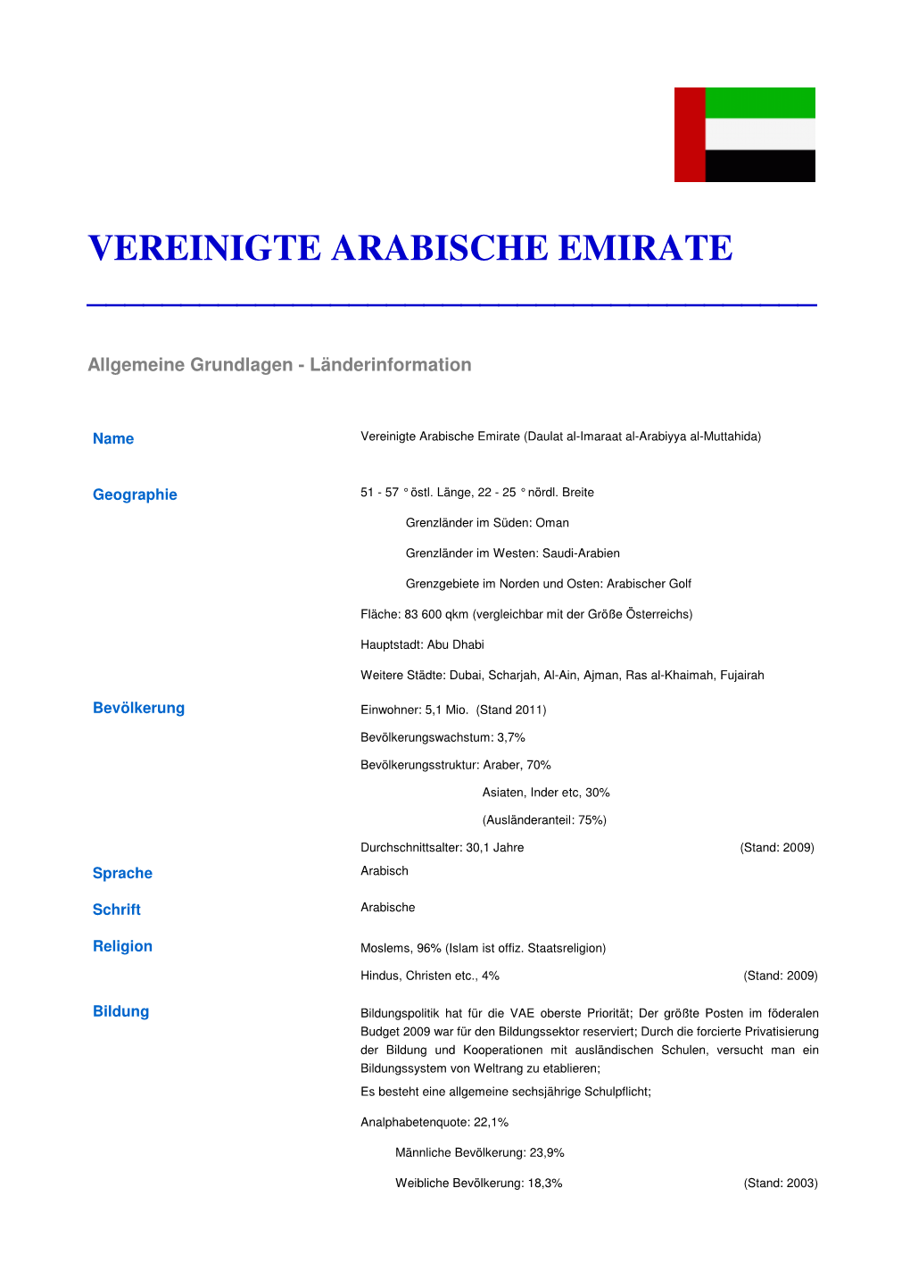 Vereinigte Arabische Emirate