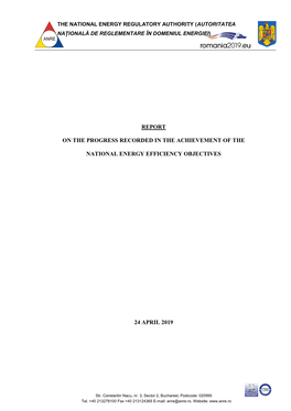 Report on the Progress Recorded in the Achievement of the National Energy